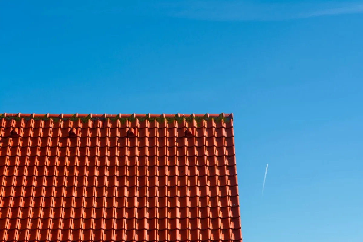Tile roof gable in full sun, the kind of exposure that sets roof life in Midland, TX